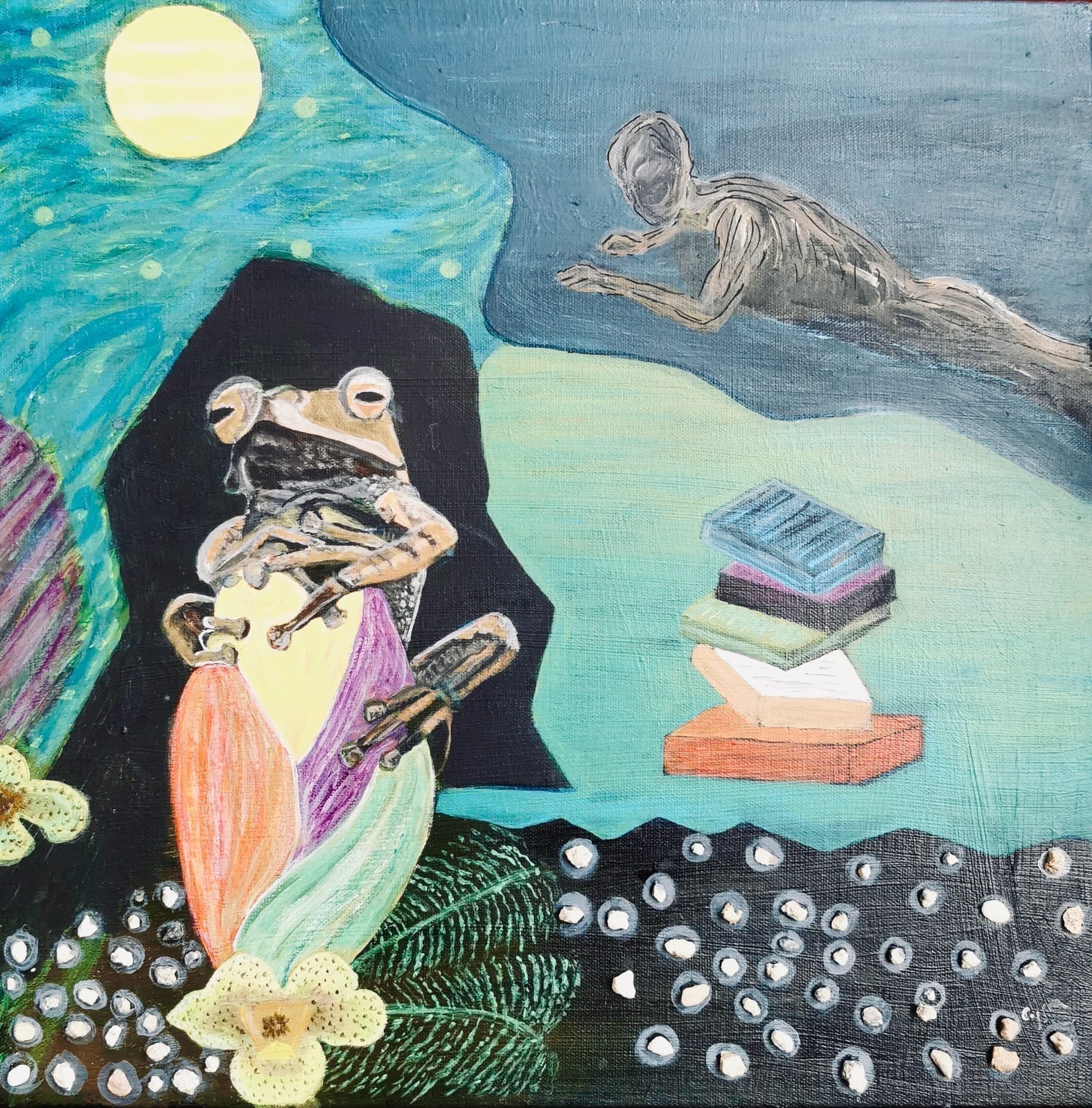 Grenouille 40x40 Coggia 2 — Catherine Mouzon